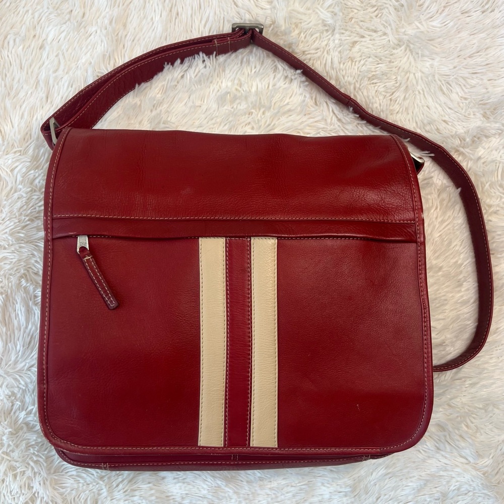 Latico Red and Cream Laptop Bag